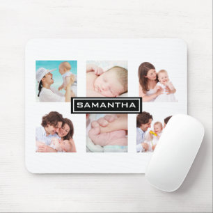 Mousepad Branco Personalizado de Colagem de Fotos 6