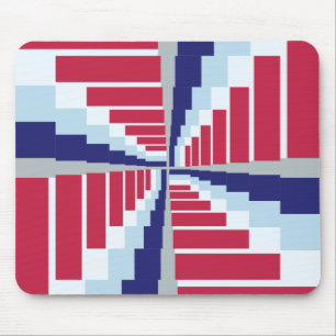 Mousepad Branco vermelho azul