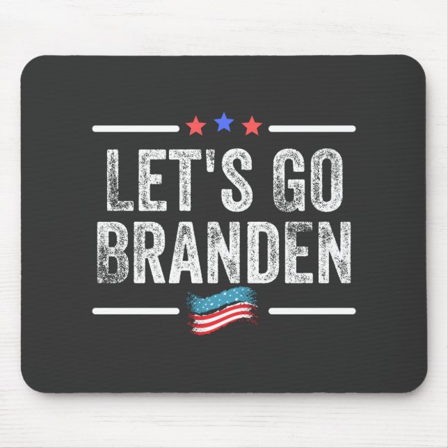 Mousepad branden conservador, bandeira engraçada anti biden (Frente)