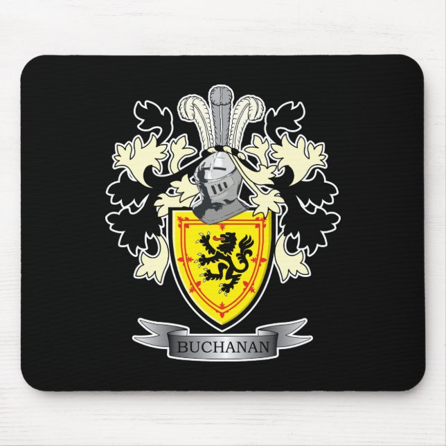 Mousepad Brasão da crista da família de Buchanan (Frente)