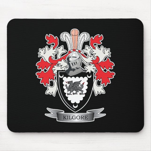 Mousepad Brasão da crista da família de Kilgore (Frente)