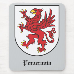 Mousepad Brasão de Armas da Pomerânia Arte Majestosa do Gri