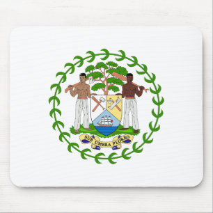 Mousepad brasão de armas do país Belize símbolo emblema ban