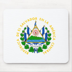 Mousepad brasão de armas do país El Salvador símbolo emblem