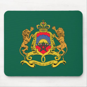 Mousepad brasão de armas do país Marrocos símbolo emblema b