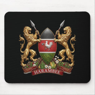 Mousepad Brasão de armas do Quênia símbolo emblema bandeira