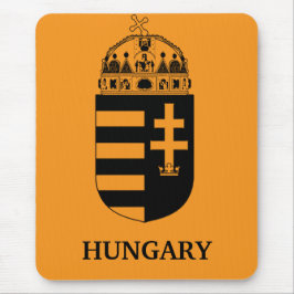 Mousepad Brasão de Armas Húngaro Arte Monocromática Contemp