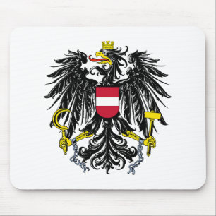 Mousepad brasão de armas símbolo emblema bandeira da Áustri