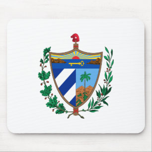 Mousepad brasão de armas símbolo emblema bandeira da Cuba