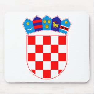 Mousepad Brasão de Croatia, emblema croata, Hrvatska