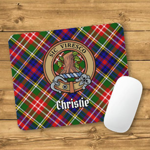 Mousepad Brasão do Clã Christie sobre Tartan