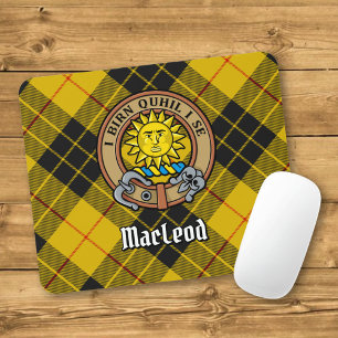 Mousepad Brasão do Clã MacLeod de Lewis sobre Tartan