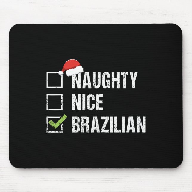 Mousepad Brasil Santa Hat, um Natal maroto (Frente)