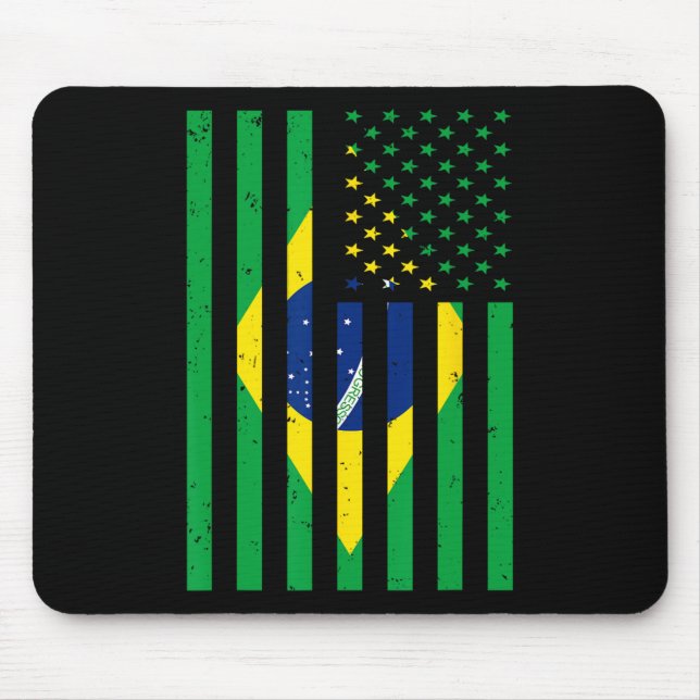 Mousepad Brazil Shirt Brasil Soccer Usa America Flag Jersey (Frente)