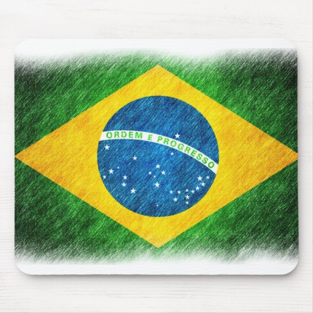 Mousepad Brazilian_Flag_Pencil_Painting (Frente)