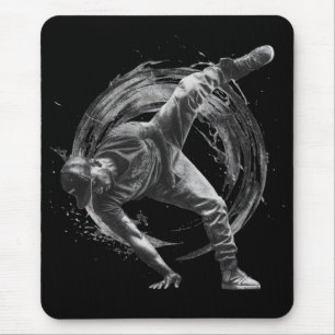 Mousepad Breakdancer em ação, no estilo de splatter de tint