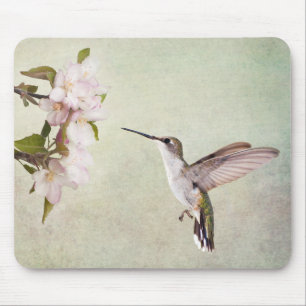 Mousepad Brespassarinho e flores de primavera