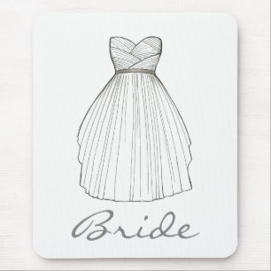 Mousepad BRIDE Bridal Bridal Casamento Princesa Vestida