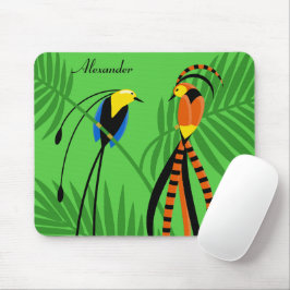 Mousepad Bright Colorful Birds of Paradise