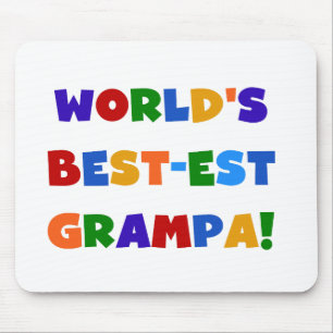 Mousepad "Bright Colors World's Best Grampa Gifts"