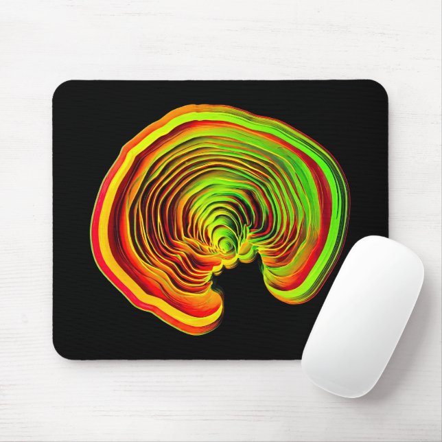 Mousepad Bright Neon Topography Sound Wave Tech (Com mouse)