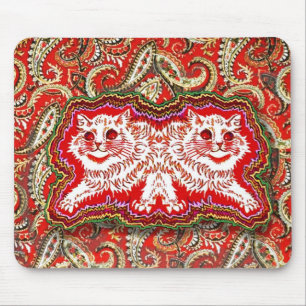 Mousepad Bright Psychedelic Red Cats (por Louis Wain)