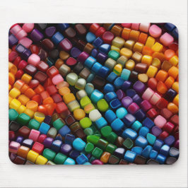 MOUSEPAD BRIGHTLY COLORED PLASTIC BEADS