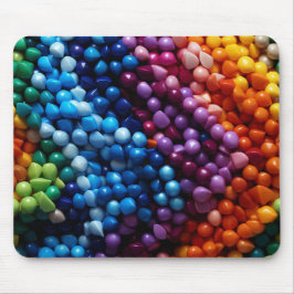 MOUSEPAD BRIGHTLY COLORED PLASTIC BEADS