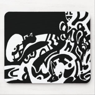 Mousepad "Brilho" Arte de Abstrato B&W