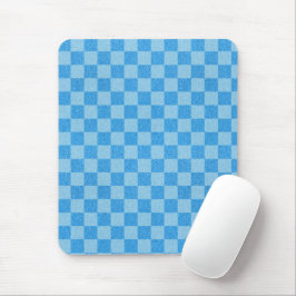 Mousepad Brilho Azul Xadrez