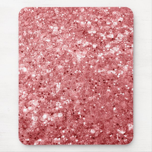 Mousepad Brilho Cor-de-Rosa Glamouroso Espelhado (Frente)