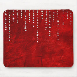 Mousepad brilho de diamante em couro