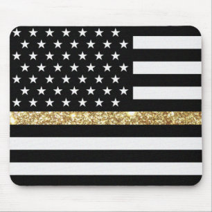 Mousepad Brilho de linha Dourada fina