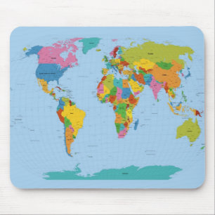 Mousepad Brilho do Mapa Mundial