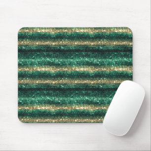 Mousepad Brilho Dourado Verde Dia de São Patrício Brilhante