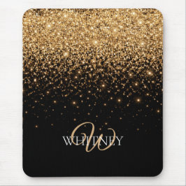 Mousepad Brilho Elegante Luxo Textura Brilho Dourado