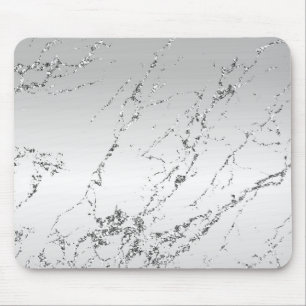 Mousepad Brilho Falso Cinza Prateado Glam