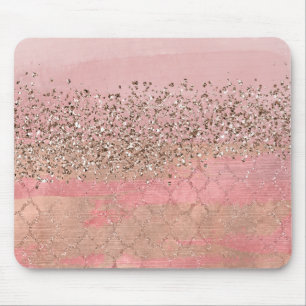 Mousepad Brilho Rosa Bege Princesa Marroquina Índia Glamour