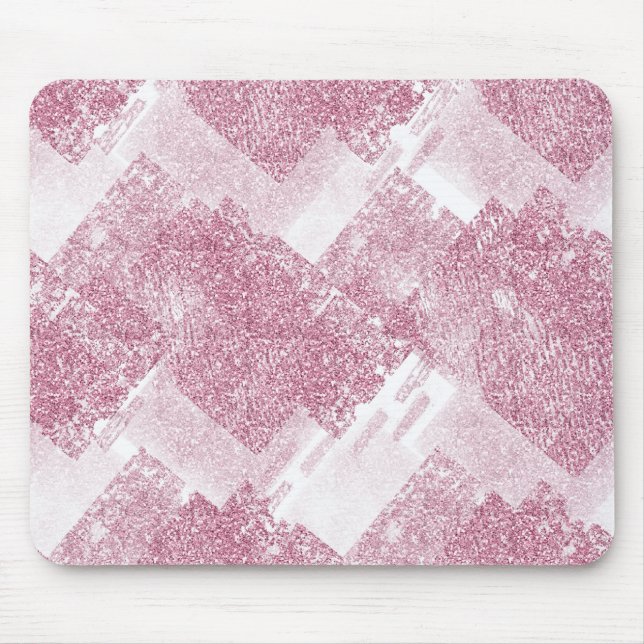 Mousepad Brilho rosa no branco. (Frente)