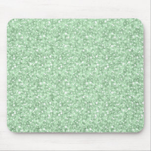 Mousepad Brilho & Sparkles verdes Pastel do disco do falso