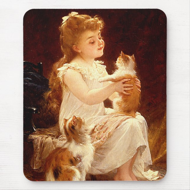 Mousepad Brincando com o Kitten (Frente)