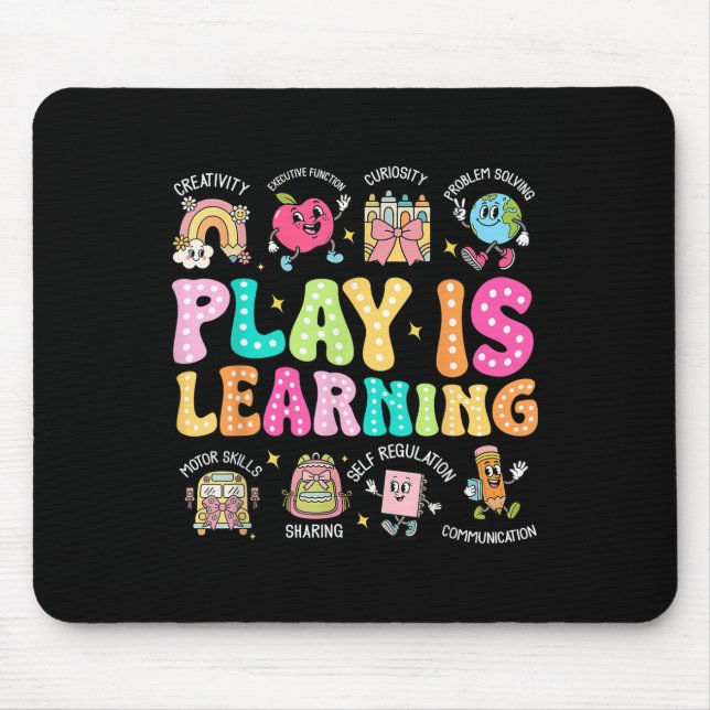Mousepad Brincar É Aprender Professora Primeiro Dia Da Esco (Frente)