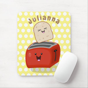 Mousepad Brinde de kawaii e desenho animado em torradeira v