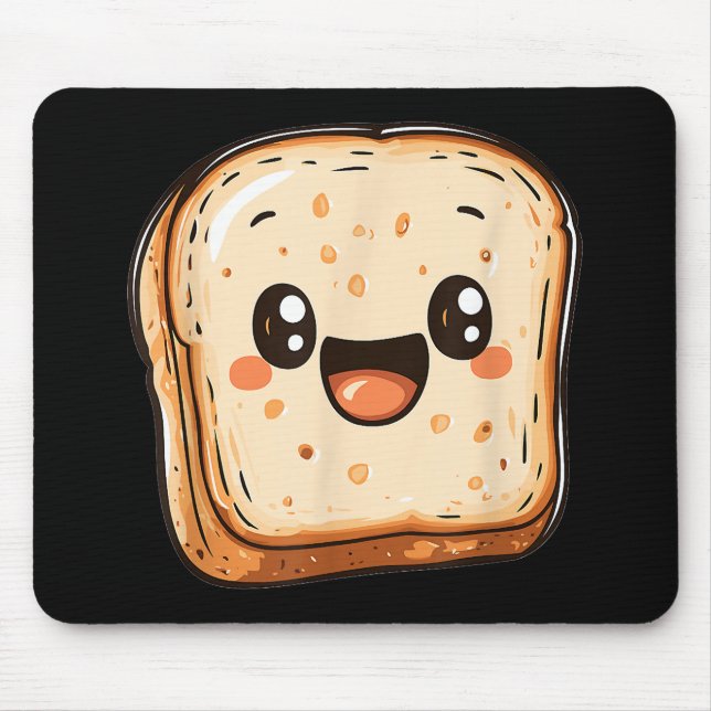 Mousepad Brinde de Sorriso de Pedra de Pão Feliz (Frente)