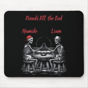 Mousepad Brinde dos Melhores Amigos Esqueleto