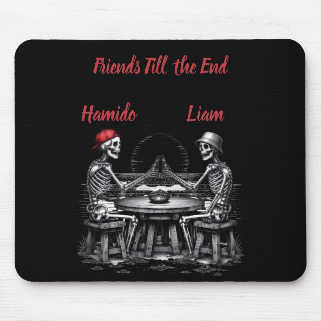 Mousepad Brinde dos Melhores Amigos Esqueleto (Frente)