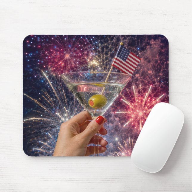 Mousepad Brinde Patriótico Americano de Martini (Com mouse)