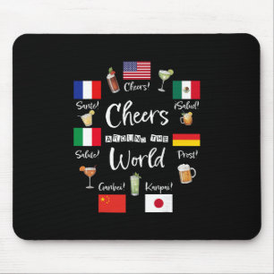 Mousepad Brindes ao Redor do Mundo Férias Bebendo Dr Funny