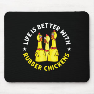 Mousepad Brinquedo de Frango de Borracha Animais Engraçados