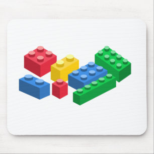 Mousepad Brinquedos com tijolos coloridos